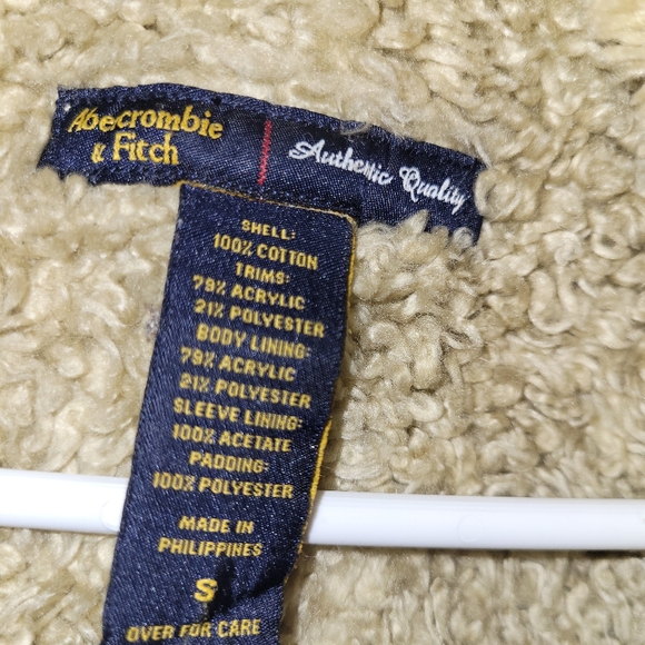 Abercrombie & Fitch Denim Faux Fur Jacket S - Picture 2 of 6